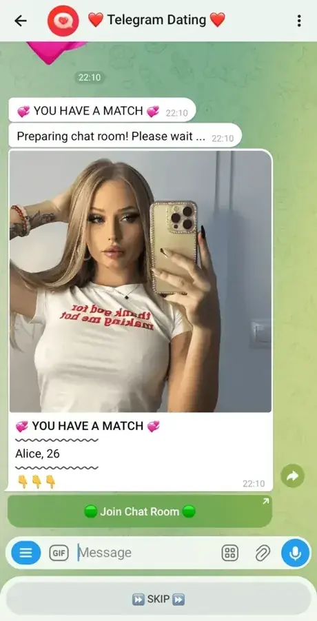 Match notification in Telegram